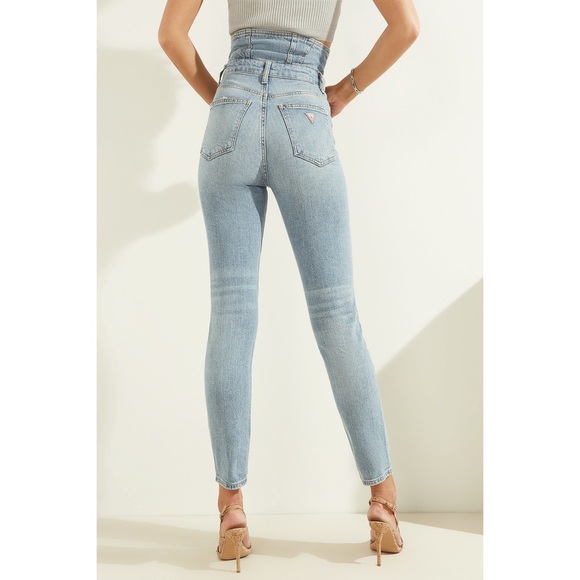 New GUESS IT GIRL HIGH WAIST RISER DENIM Jeans SZ 27 - Picture 6 of 10